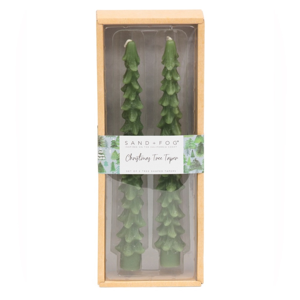 SAND + FOG  2 PACK TREE TAPER CANDLES - NEW IN BOX